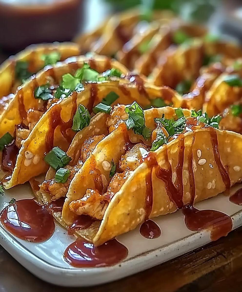 Chicken Wonton Tacos