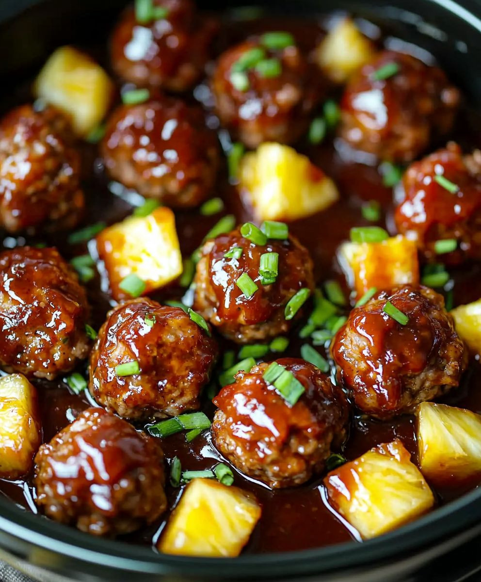 Pineapple Barbecue Meatballs