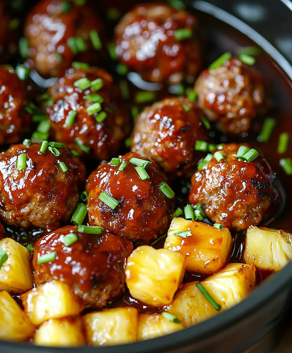 Pineapple Barbecue Meatballs