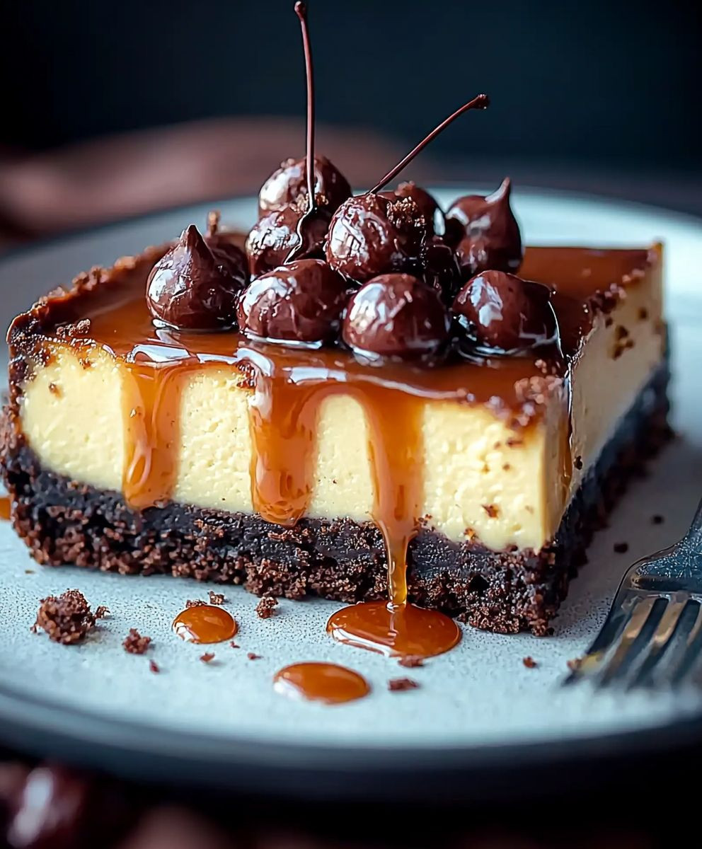 Caramel Brownie Cheesecake Delight