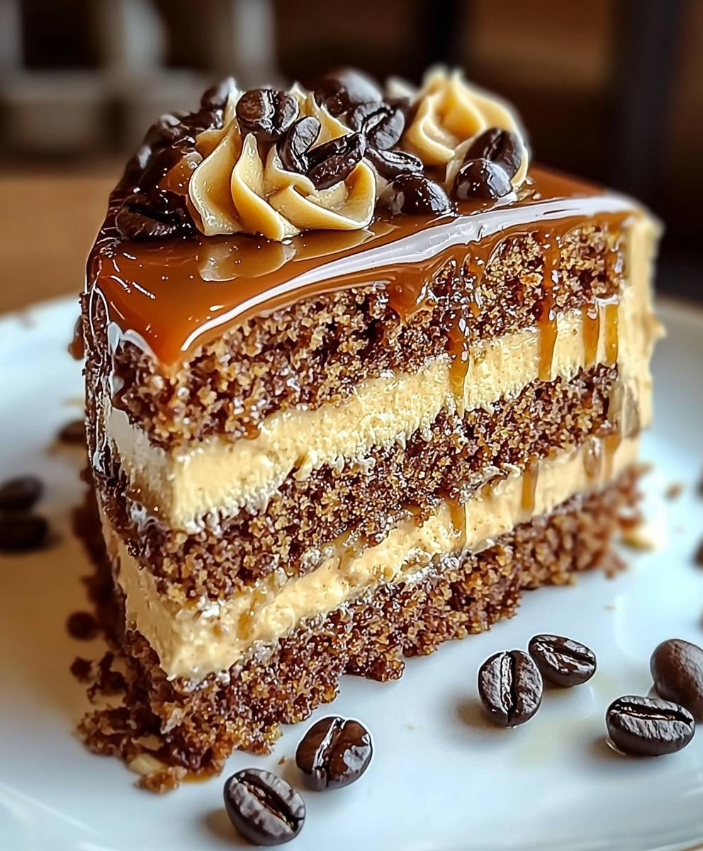 Gooey Coffee Caramel Cake