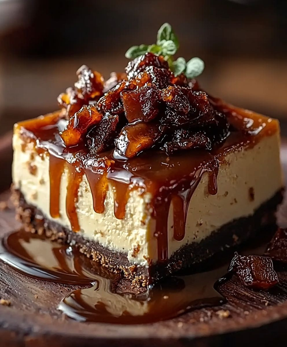 Bourbon Caramel Cheesecake Dessert