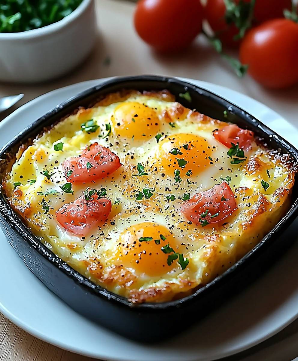Cheesy Egg Bake Dish