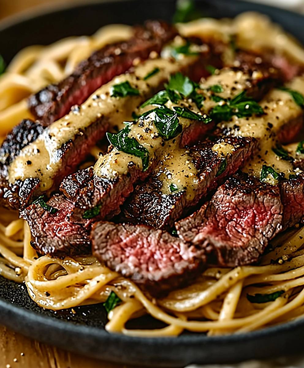 Garlic Butter Steak Noodles