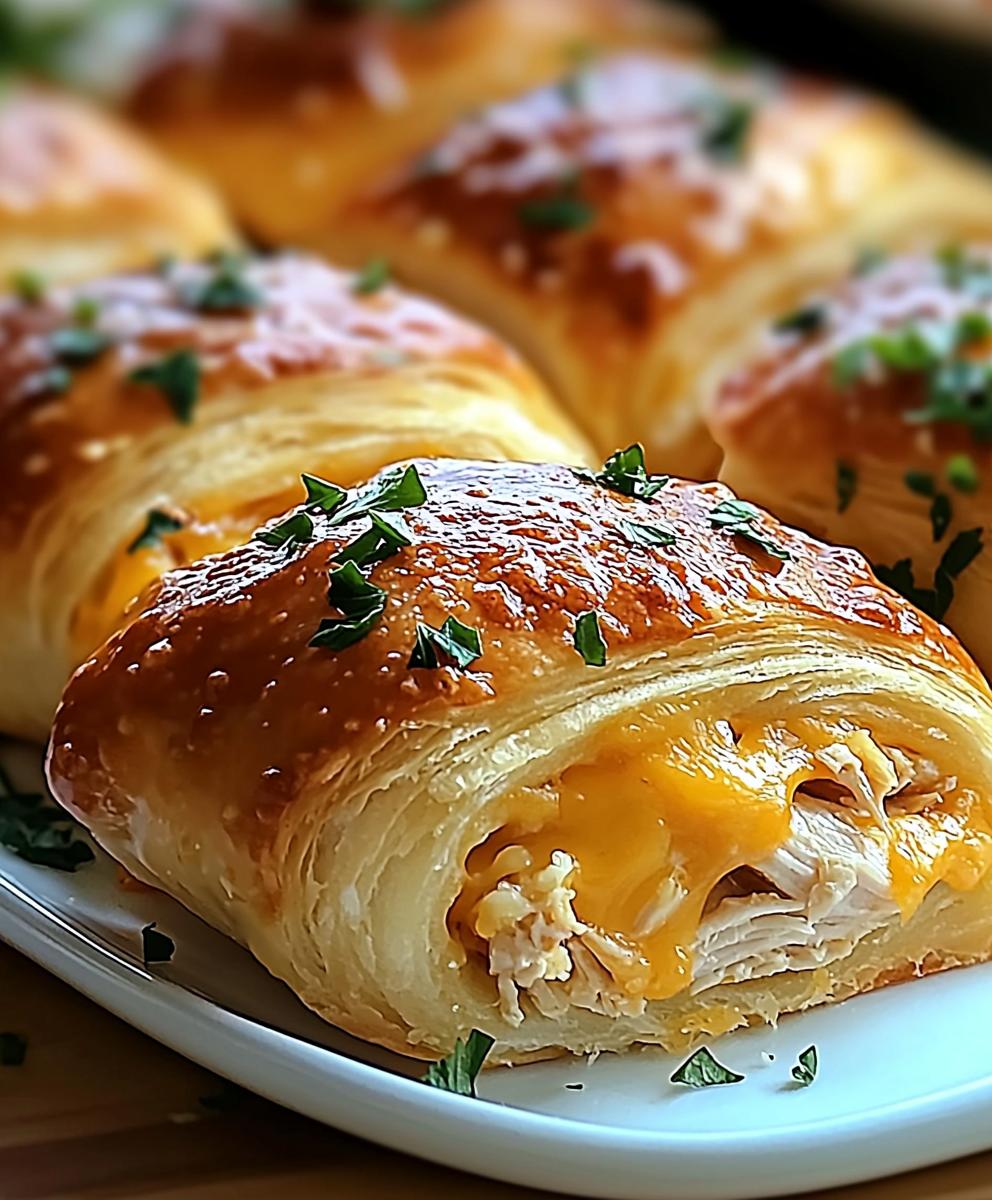 Cheesy Chicken Crescent Rolls
