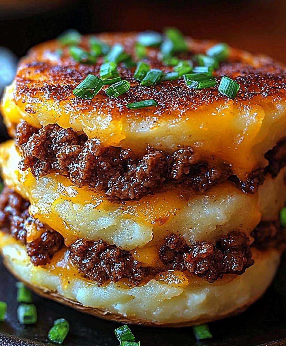 Cheesy Ground Beef Mashed Potatoes