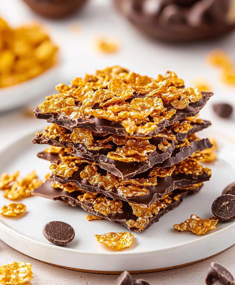 Cornflake Chocolate Brittle Treats