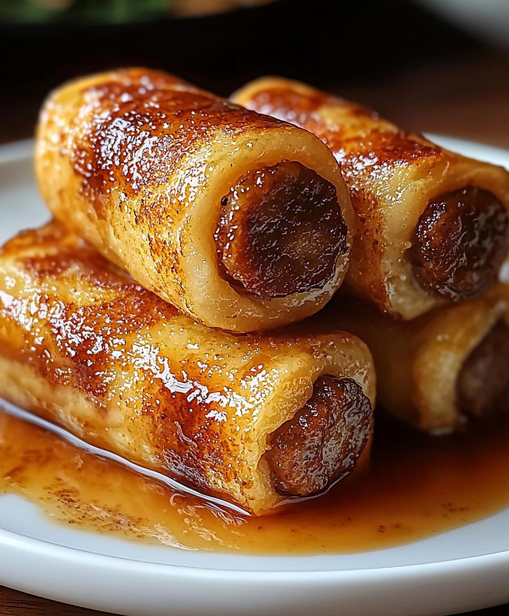 Sausage French Toast Roll Ups