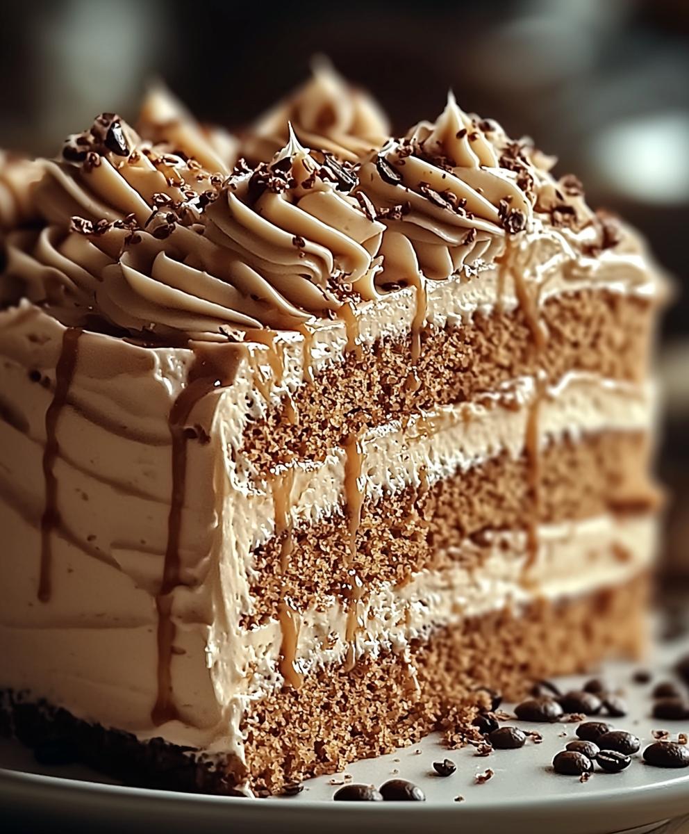 Caramel Coffee Buttercream Cake