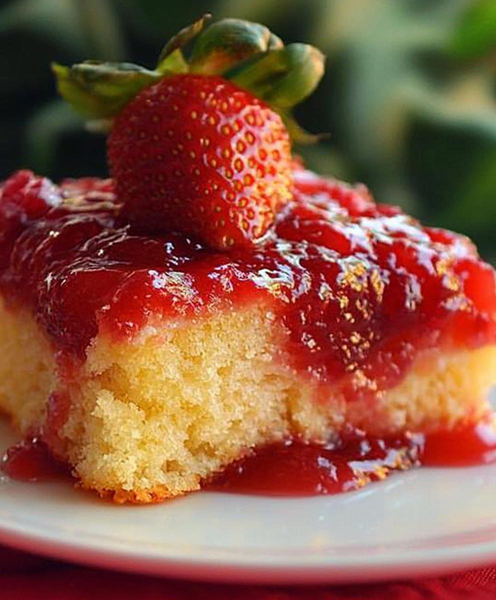 Fresh Strawberry Upside Down Cake