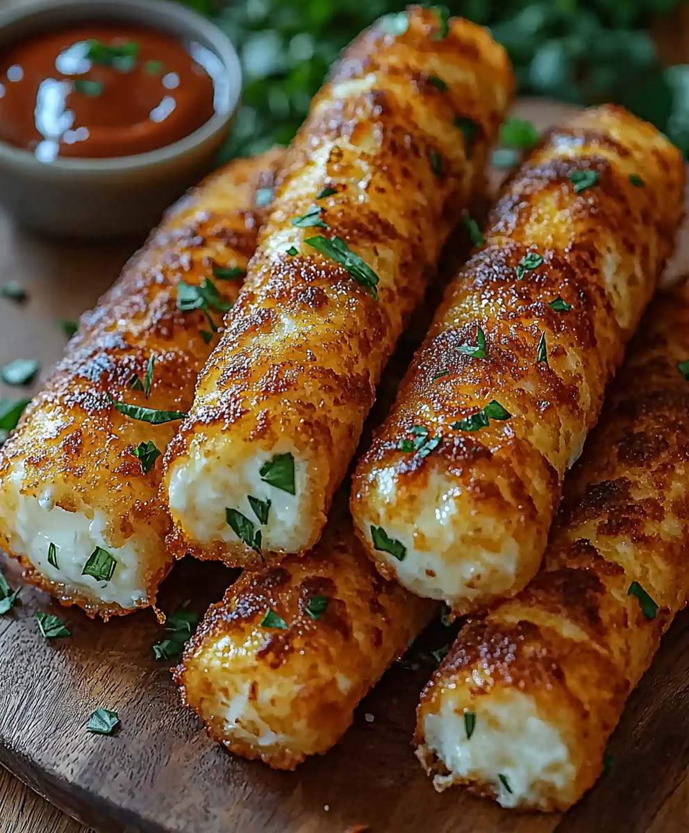 Crispy Homemade Mozzarella Sticks