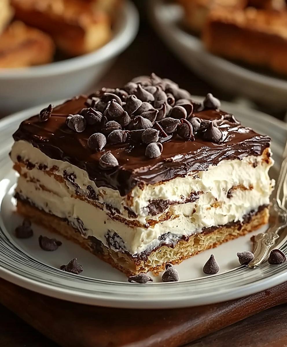 No-Bake Chocolate Eclair Dessert