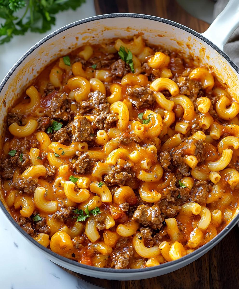 Beefaroni dish