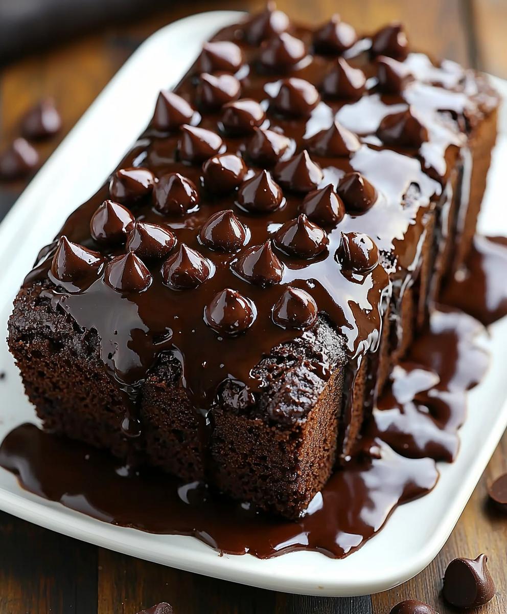 Hot Fudge Brownie Bread
