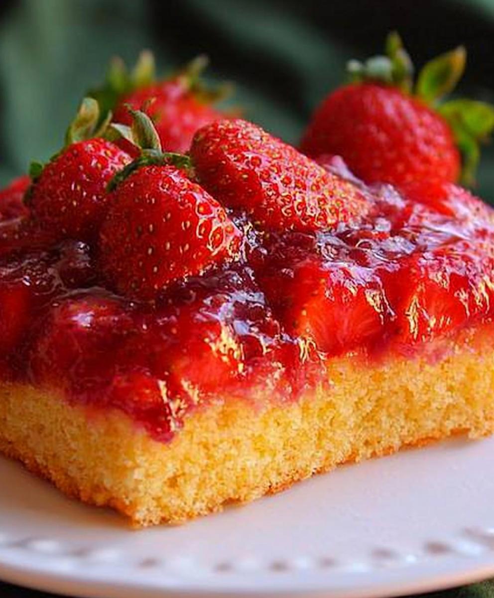Fresh Strawberry Upside Down Cake