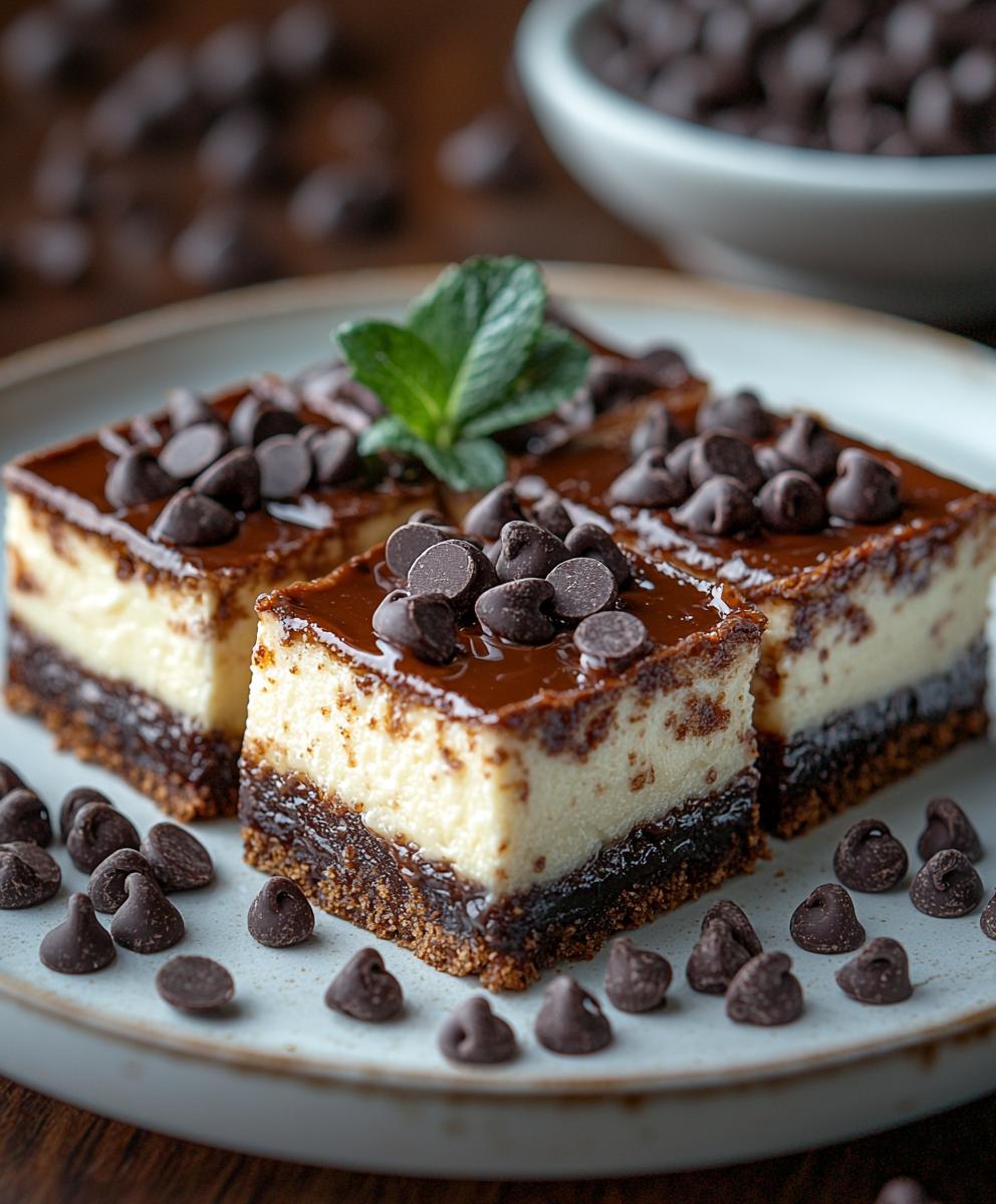 Chocolate Chip Cheesecake Bars