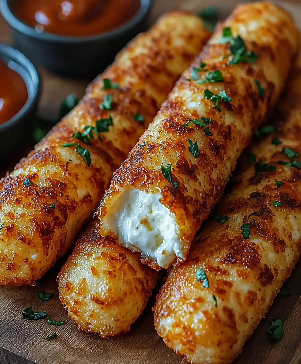 Crispy Homemade Mozzarella Sticks