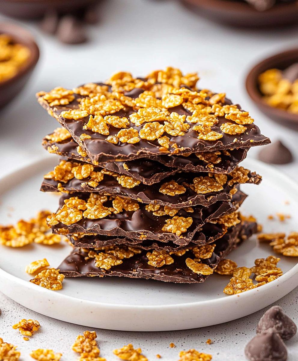 Cornflake Chocolate Brittle Treats