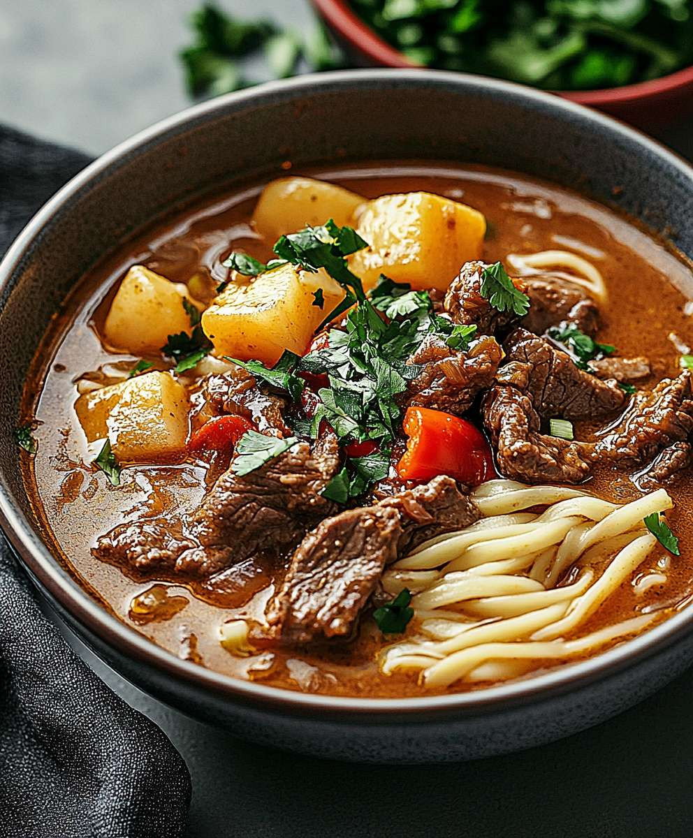 Satay Beef Noodle Soup