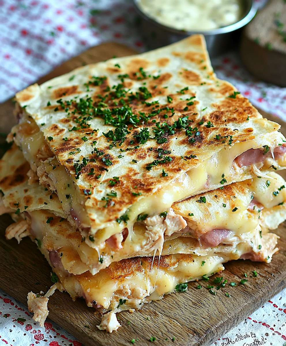 Chicken Cordon Bleu Quesadilla