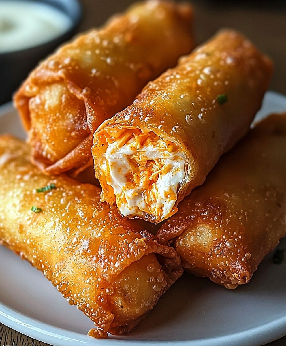Buffalo Chicken Dip Egg Rolls