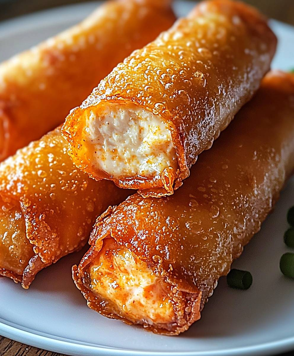 Buffalo Chicken Dip Egg Rolls