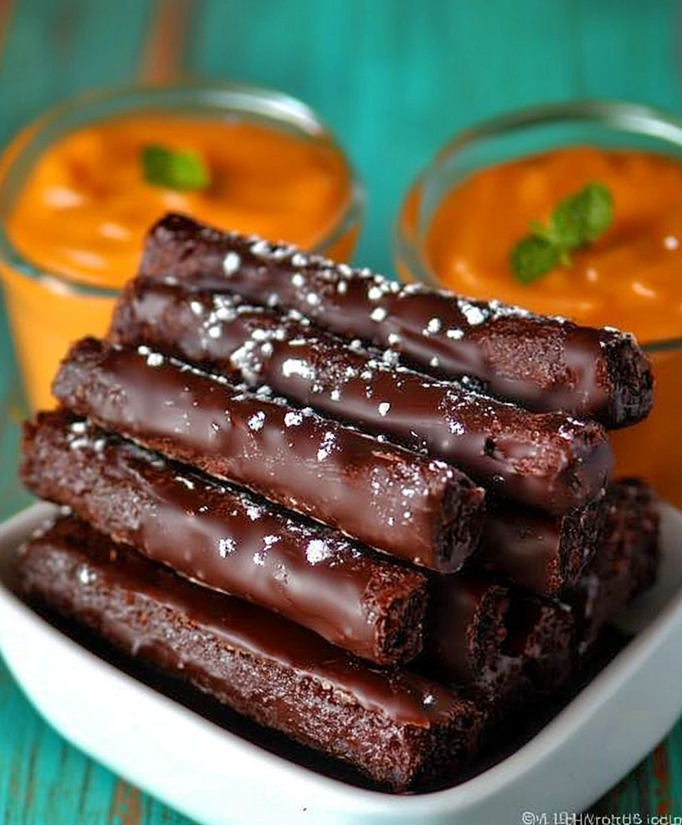 Chocolate brownie truffle fries