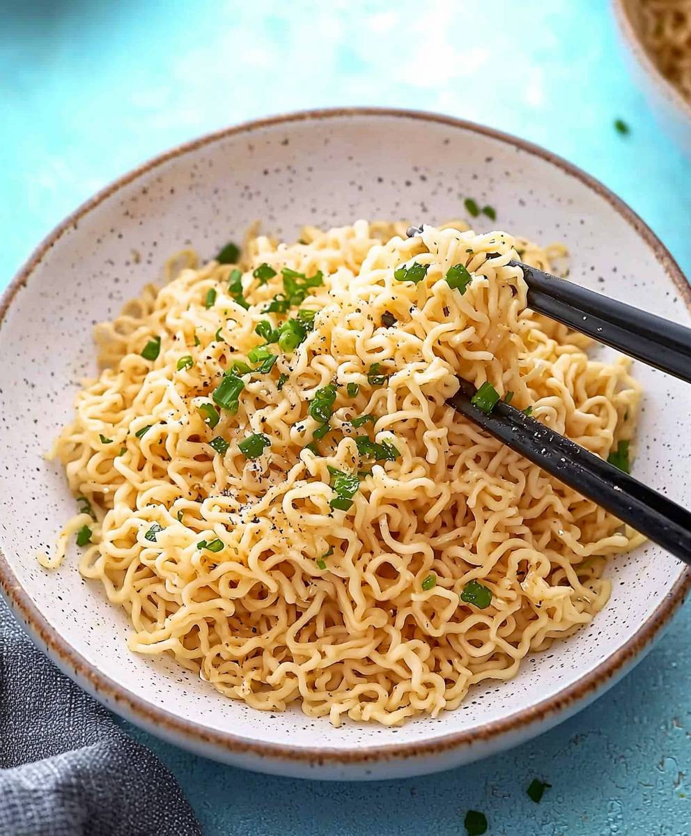 Garlic butter ramen noodles