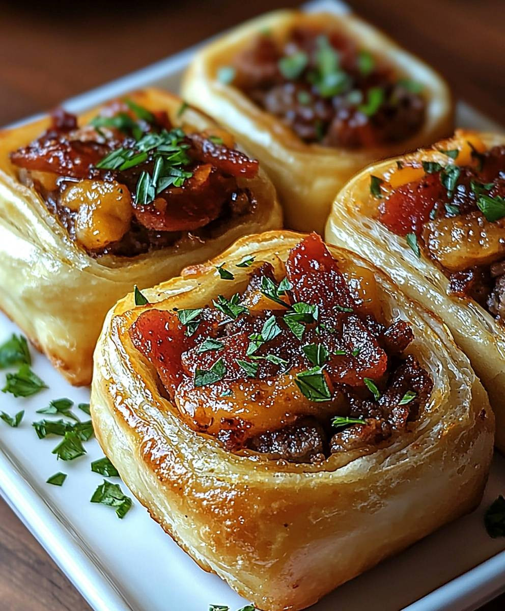 Crescent Roll Cheeseburger Bites