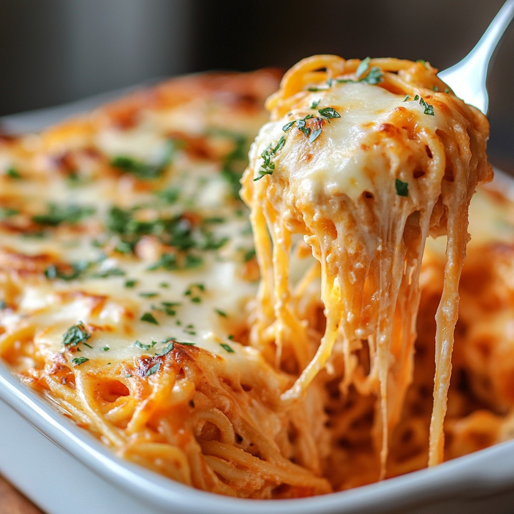 Cream Cheese Spaghetti Casserole