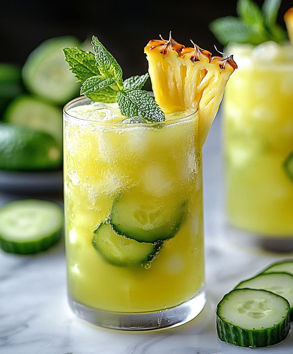 Pineapple cucumber agua fresca
