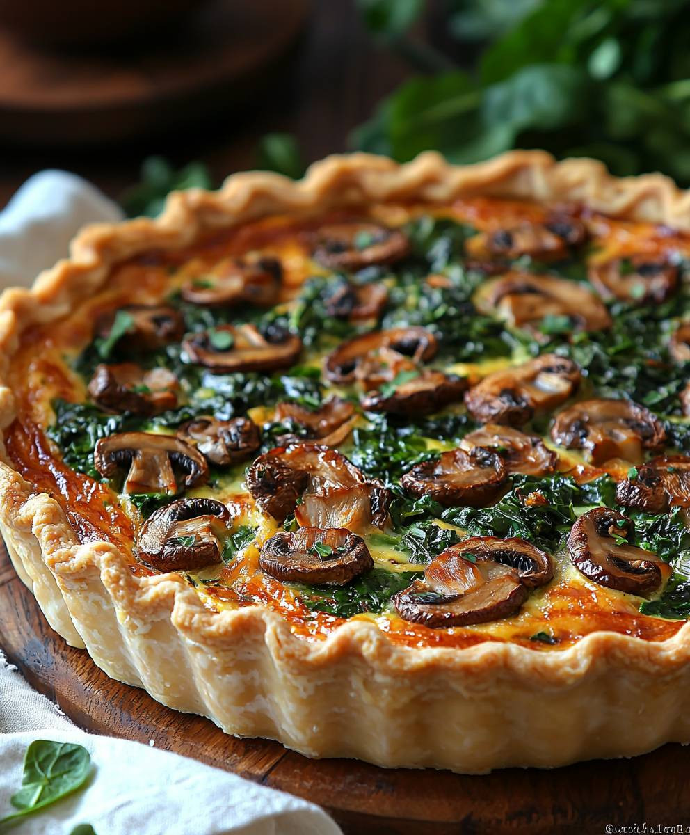 Spinach Mushroom Quiche
