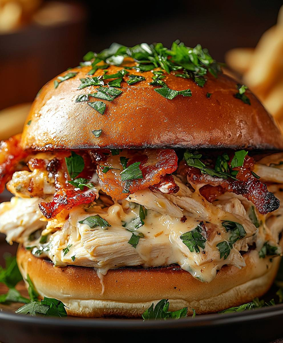 Chicken Bacon Ranch Sandwiches