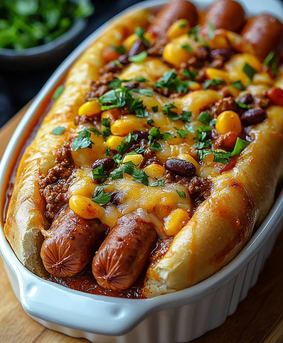 Chili Cheese Dog Bake
