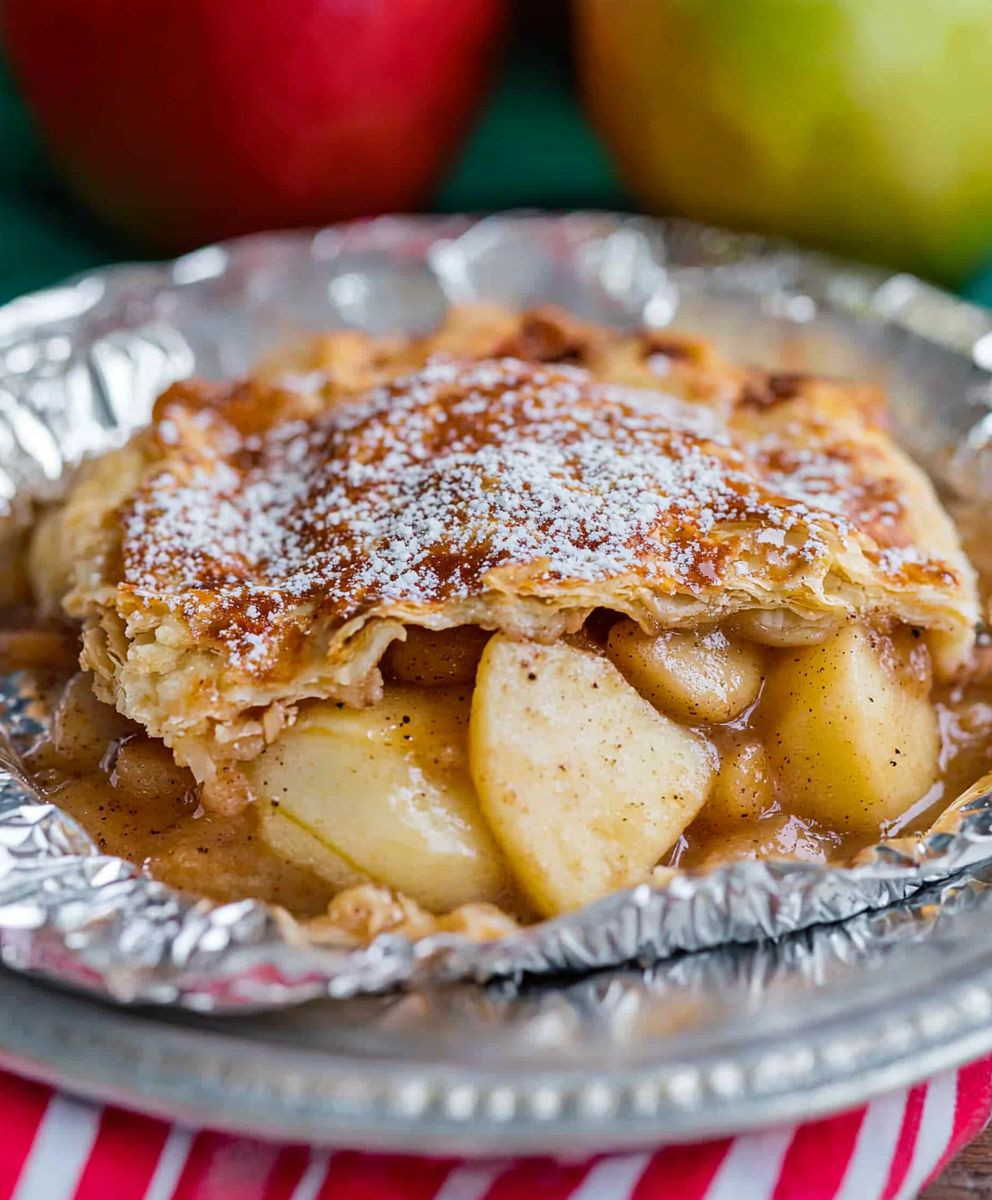 Campfire apple pie