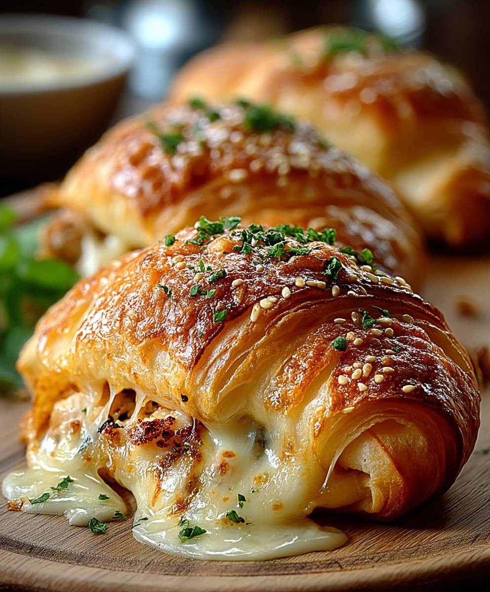 Cheesy Chicken Crescent Rolls
