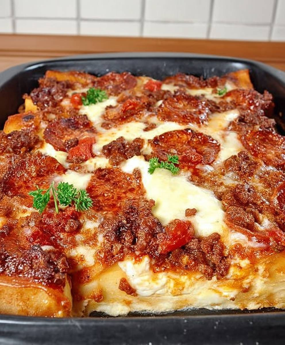 Meat Lovers Pizza Casserole