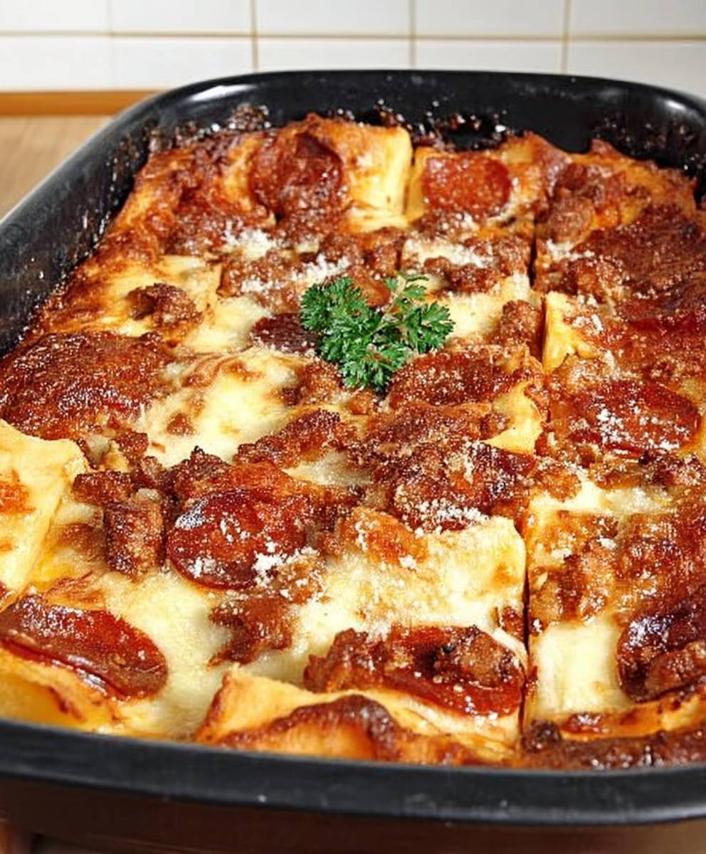 Meat Lovers Pizza Casserole