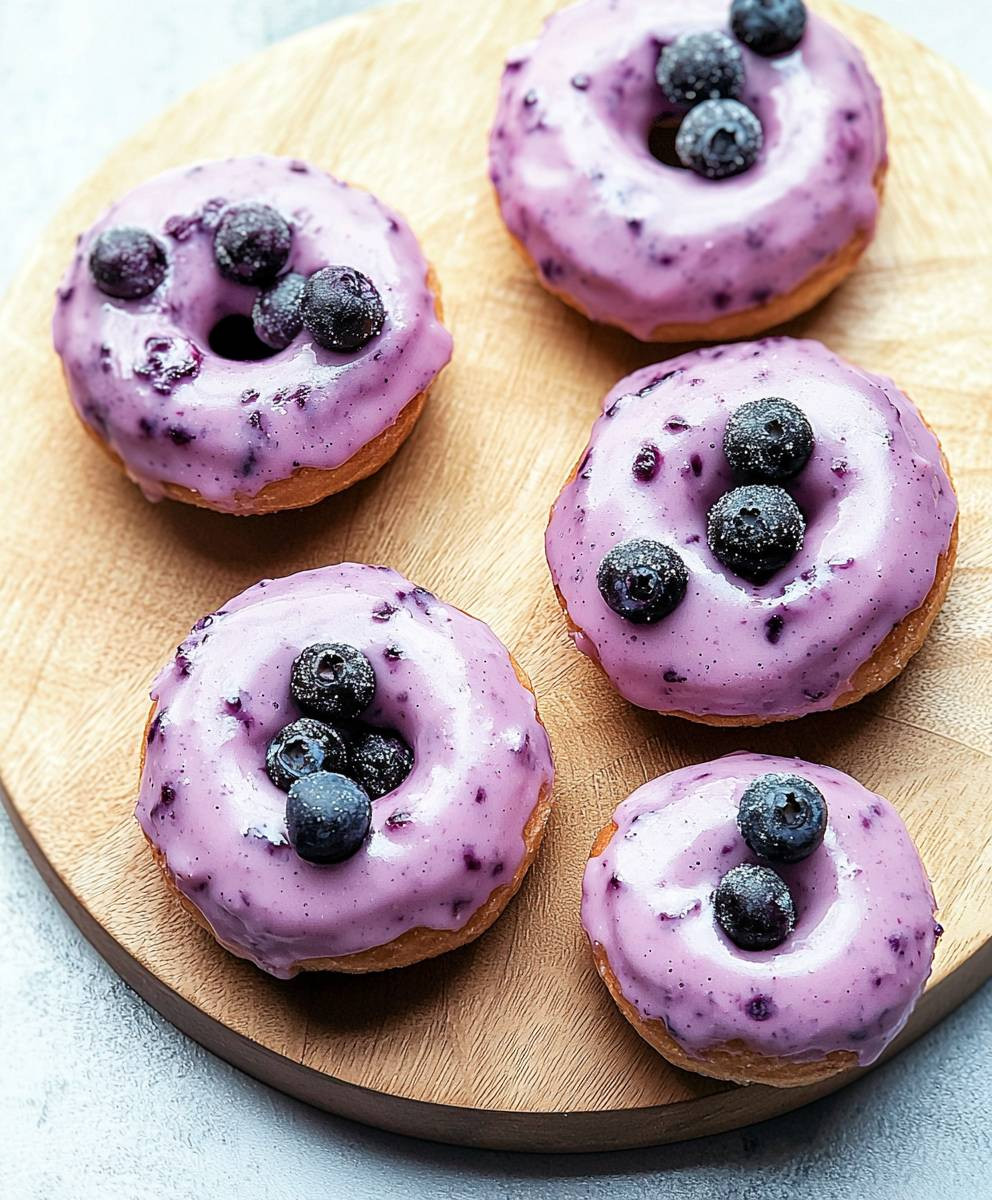 Blueberry cake donuts