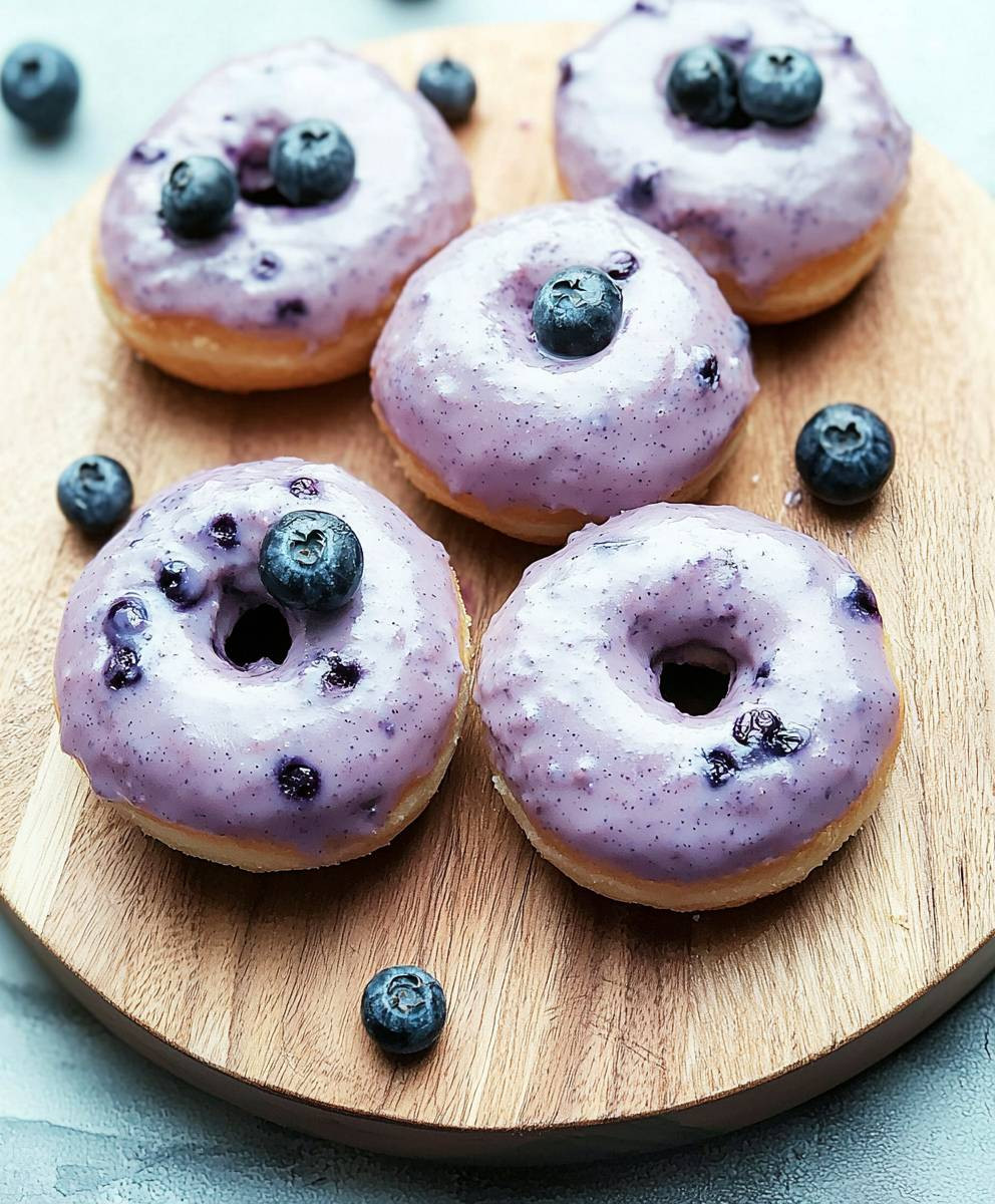 Blueberry cake donuts