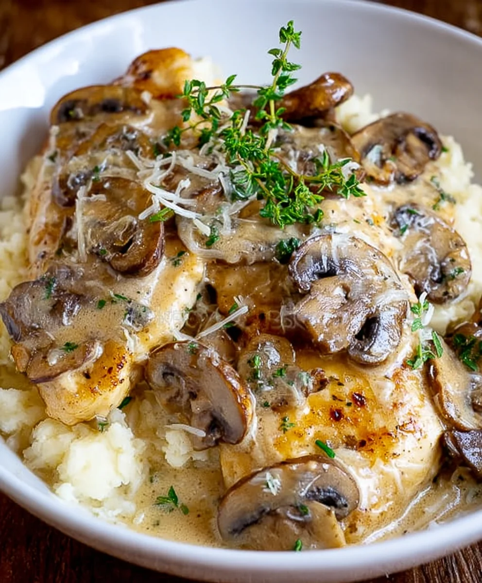 Mushroom Asiago Chicken - Creamy Tuscan-Inspired Dinner