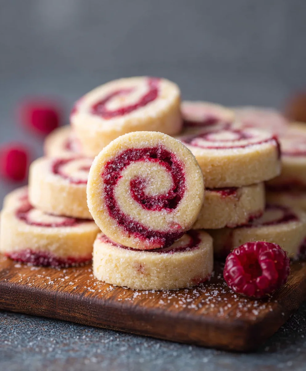 Raspberry Swirl Shortbread Cookies-Easy Homemade Treat